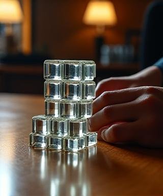 A dramatic moment of calm focus amidst a complex boardroom setting, representing internal leadership victory